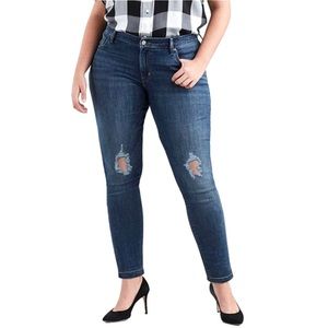 Levi’s 711 Skinny Distressed Jeans Blue  18 NWT